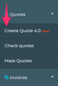 Create quote 4.0 button.