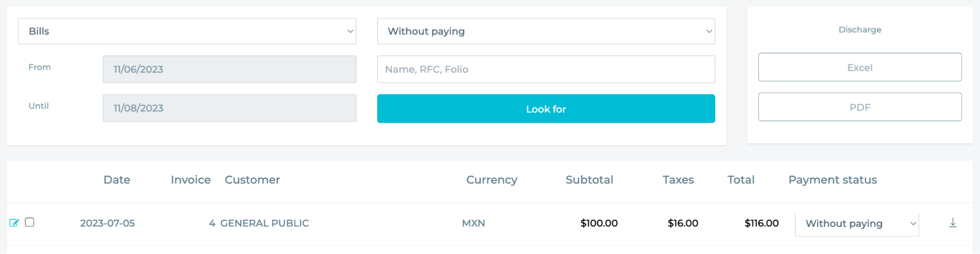 Accounts payable with an invoice listed.